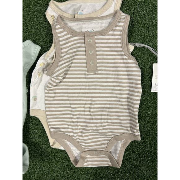 Baby 3PK Sleeveless Henley Bodysuit 3-6M - Picture 4 of 5